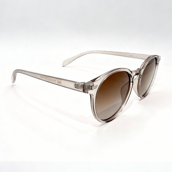 NEW Indie Iconic Clubmaster Trendy Designer Polarized Round Sunglasses - Tan - Picture 3 of 5